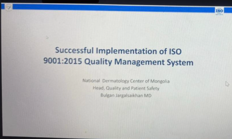 “ISO 9001:2015 СТАНДАРТЫГ ЭМНЭЛГИЙН ҮЙЛ АЖИЛЛАГААНД НЭВТРҮҮЛСЭН ТУРШЛАГА” СУРГАЛТ БОЛЛОО